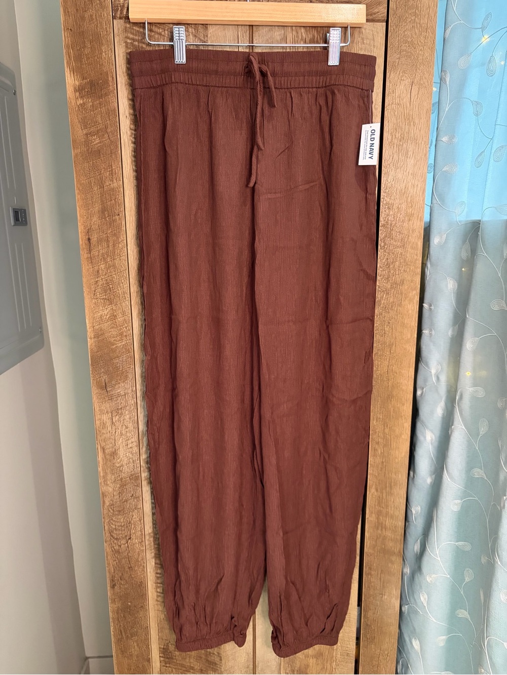 Old Navy High-Rise Balloon Pants M Tall Rust Brown NWT